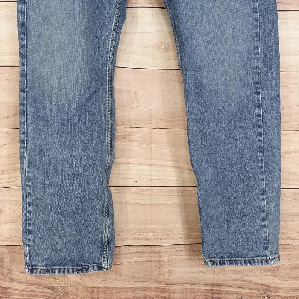 Levis 505 Jeans Mens 33x29 (34x30) Blue Medium Wash Regular Fit Stretch Denim